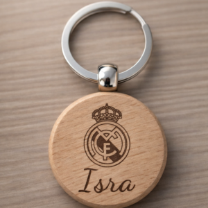 Llavero madera circular